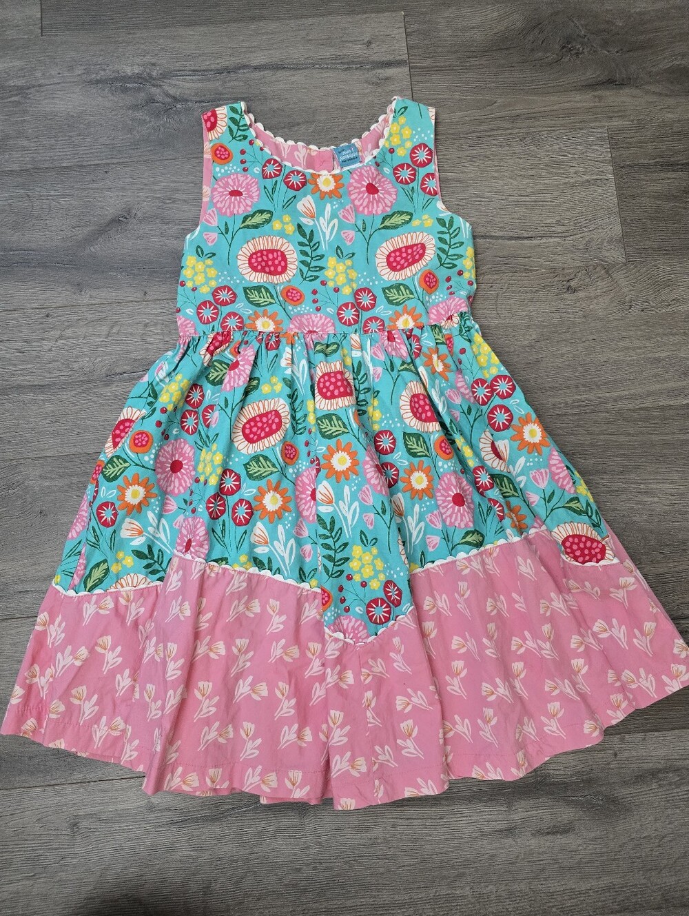 Little Miss Marmolade Girls Size 8 Floral Dress Pleated Flowly Midi Colorful